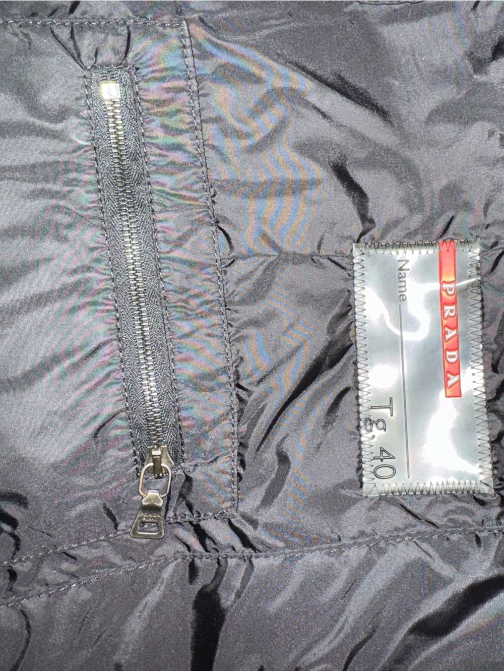 Prada Women’s Black Puffer Coat with Fur Collar - Picture 8 of 11